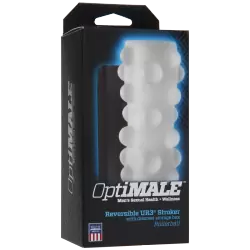 Мастурбатор двусторонний OptiMALE Reversible UltraSkyn Stroker Rollerball – прозрачный