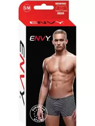 Мужские трусы-боксеры в черно-белую полоску - S/M