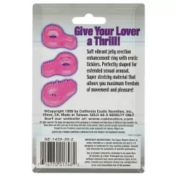 Эрекционное кольцо Super Stretch Nubby со стимулятором клитора – розовый