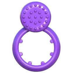 Эрекционное кольцо Sensual Touch Love Ring с вибрацией – фиолетовый