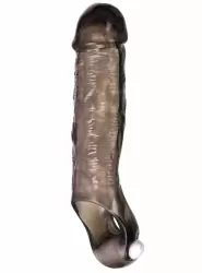 Увеличивающая вибронасадка на пенис TOYFA XLover с петлей на мошонку – серый