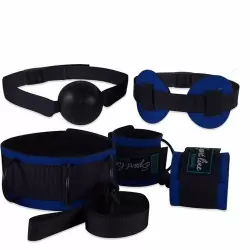 Комплект черный (кляп,маска, наручники, ошейник)