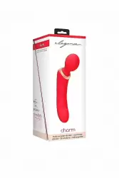Вибратор для клитора и точки G Charm (красный): 17.5 см, 10 режимов работы, 80000 оборотов\мин, АБС/силикон