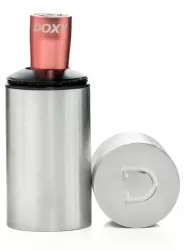 Футуристичная вибропуля Doxy Bullet серебряная, 7 режимов, 12 см, алюминий, розовый