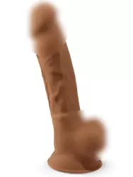 Реалистичный фаллоимитатор SILEXD Model 1 с мошонкой, 17,6 см, силикон, телесный