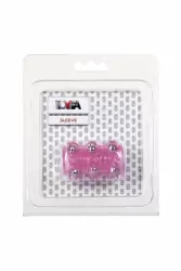 Открытая насадка на пенис TOYFA с бусинами - розовый