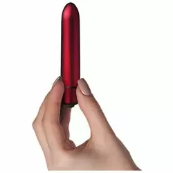 Красная вибропуля Rock Off. 9 см, ABS-пластик