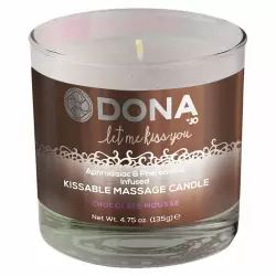 Вкусовая массажная свеча Dona Let Me Kiss You Chocolate Mousse – шоколадный, 135 г