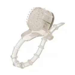 Лассо со стимулятором клитора Vibrating Cinch Rings – прозрачное