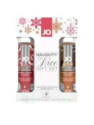 Набор вкусовых лубрикантов JO Naughty or Nice Рождественский леденец / Имбирный пряник по 30 мл.