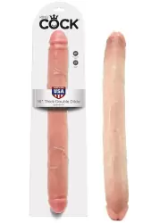 Фаллоимитатор двухголовый 16 Thick Double Dildo толстый – телесный