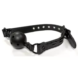 Кляп с виниловым ремешком Sinful Ball Gag – черный