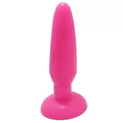 Гибкая анальная пробка Butt Blug на присоске – розовый