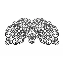 Маскарадная маска Dalila с цветочным узором – черный