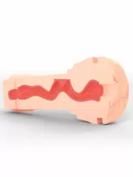 Рукав для мастурбатора Mystim Opus Mica, внутренний, 18,9 см, ТПЕ, телесный 