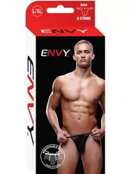 Черные стринги, трусы мужские - L/XL