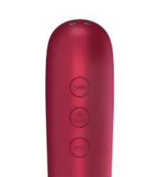 Вакуумно-волновой вибратор Dual Love (бордовый)