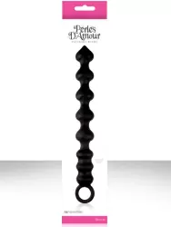 Тектсурированные анальные бусы Perles DAmour - Black