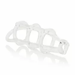  Резиновый бондаж для пениса Calexotics Cock Cage Enhancer – прозрачный