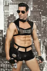 Костюм полицейского Candy Boy Davis, черный, OS	