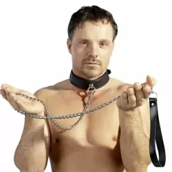 Поводок с кожаной петлей Zado Leather Leash - черный