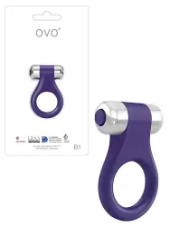 Эрекционное виброкольцо Ovo B2 текстурированное – красный