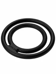 Двойное эрекционное кольцо Nexus Enduro Double, с подхватом мошонки, силикон, черное