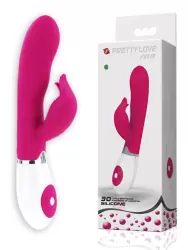 Функциональный вибратор Felix со стимулятором клитора – розовый