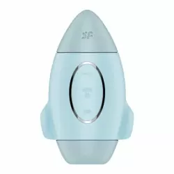 Вакуумно-волновой вибростимулятор клитора Satisfyer Mission Control, два мотора, 12 режимов, голубой