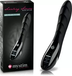 Вибромассажер c электростимуляцией Sizzling Simon Black Edition рельефный – черный