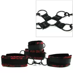 Фиксация для рук и ног крестообразная Scandal Hog Tie атласная