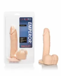 Реалистичный фаллоимитатор  Emperor Balls с мошонкой - телесный