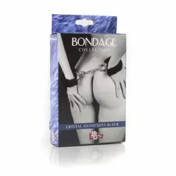 НАРУЧНИКИ С КРИСТАЛЛАМИ BONDAGE ЧЕРНЫЕ