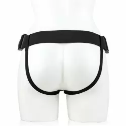 Мощный вибрострапон-фаллопротез Shots toys, с проводным пультом, 23 см, ПВХ , черный 