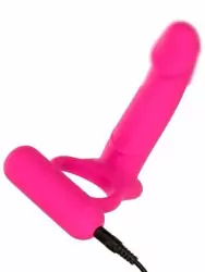 Перезаряжаемое эрекционное виброкольцо California Exotic Novelties Double Diver, для двойного проникновения, 12 режимов, силикон