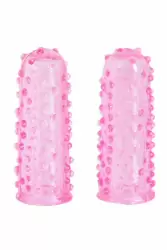 Рельефные насадки на пальцы TOYFA - розовый