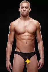 Черные брифы, трусы мужские - L/XL