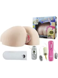 Супер реалистичная попка Pussy & Ass с вибрацией, ротацией и голосом – телесный