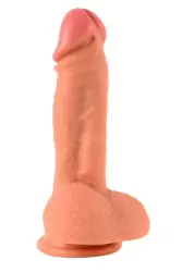 Силиконовый ультра-реалистик с двойной структурой Real Man Dual Layer 18 cм – телесный