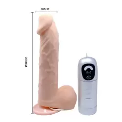 Вибромассажер-реалистик с пульсацией Caesar Treasure на присоске – телесный