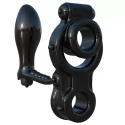 Эрекционное кольцо Ironman Ass-Gasm  с анальной стимуляцией и вибрацией – черный