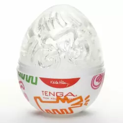 Мастурбатор-яйцо Tenga Keith Haring Egg - Street – прозрачный