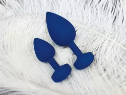 Аккумуляторная маленькая анальная пробка Gplug с вибрацией - неоновый синий