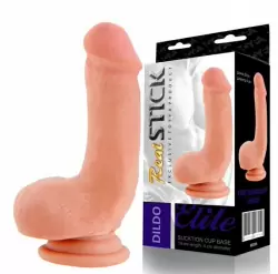 Упругий фаллоимитатор TOYFA RealStick Elite - телесный