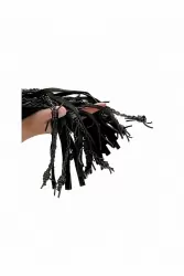 Многохвостая плеть (флогер) Leather Suede Barbed Wired Flogger