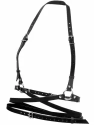 Портупея Pecado BDSM, «Осанка», натуральная кожа, чёрная