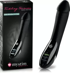 Вибромассажер c электростимуляцией Tickling Truman Black Edition анатомический – черный