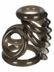 Эластичная насадка на пенис и мошонку Orion Penis Hodenring, с гребнем, 7 см, ТПЕ, черный