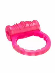 Набор: Виброкольцо Luxe Vibro Поцелуй стриптизерши, диаметр 3,3 см, красный + презерватив 1 шт.