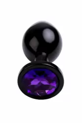 Легкая металлическая анальная пробка TOYFA Metal с кристаллом - в ассортименте